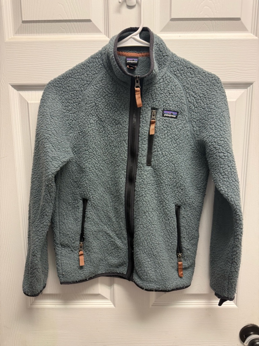 Boys Patagonia Sherpa Full Zip Jacket size large (12)